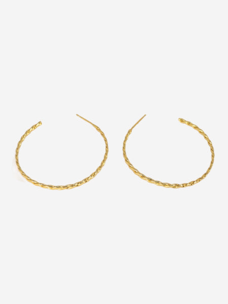 925 Silver Hoops - Gold