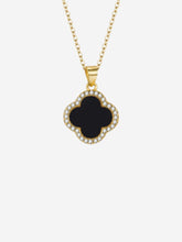 Load image into Gallery viewer, Clover Necklace Silver - Gold &amp; Black
