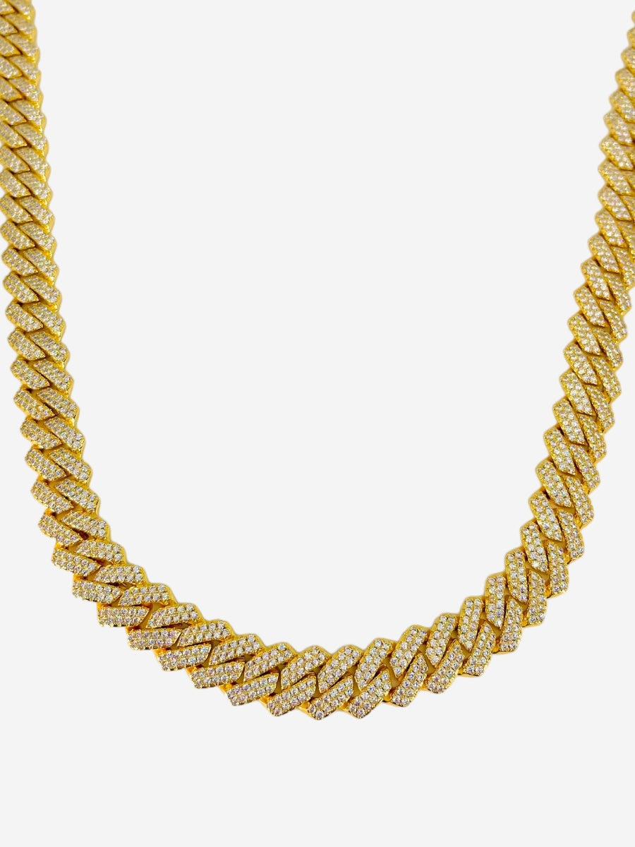 Diamond Prong Chain - Gold