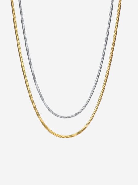 Snake Bone Chain - Silver