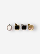 Load image into Gallery viewer, Clover Earring Silver - Gold &amp; Black
