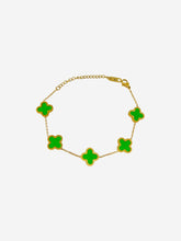 Load image into Gallery viewer, Clover Bracelet Green
