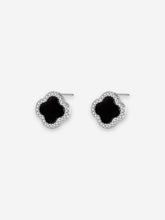 Load image into Gallery viewer, Clover Earring Silver - Black
