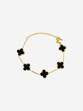 Load image into Gallery viewer, Clover Bracelet Black
