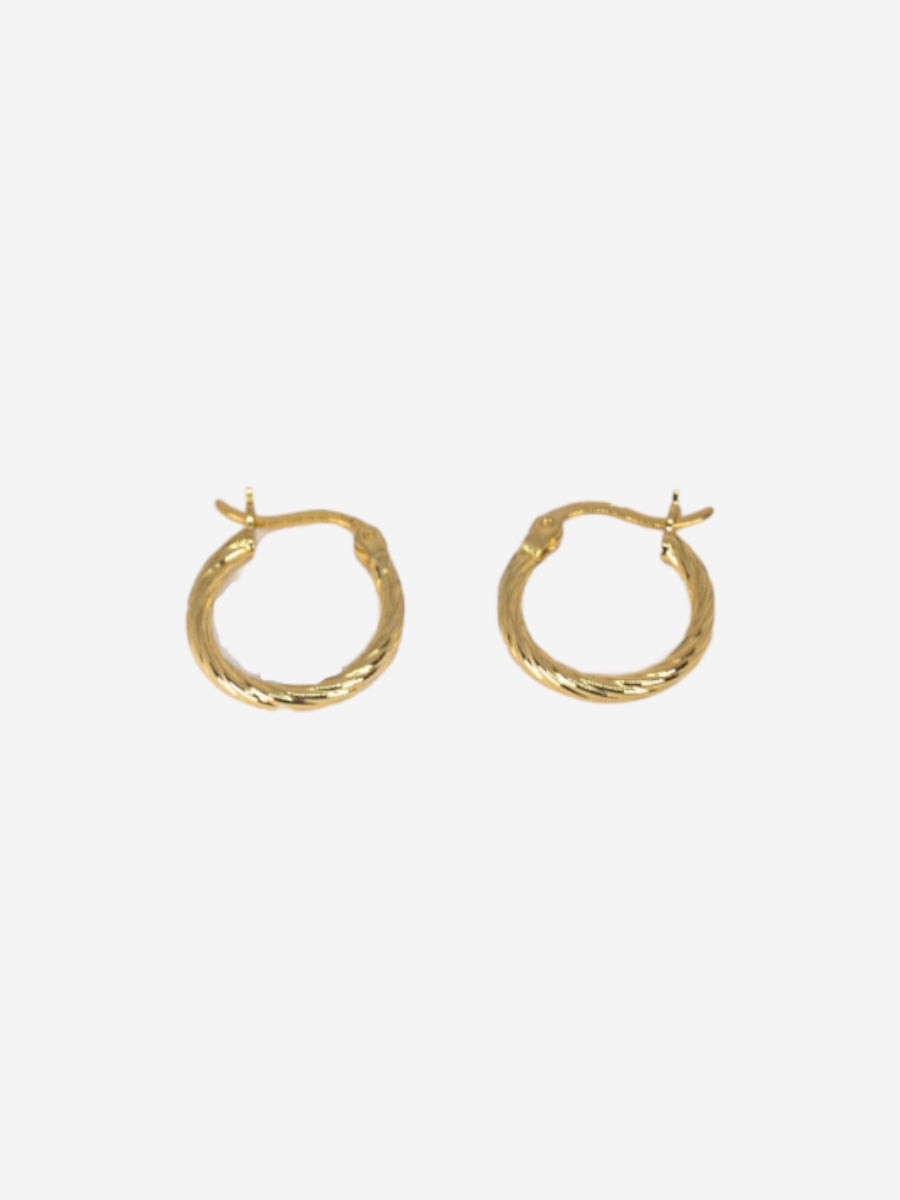 Silver Chic Clasp Earrings - Gold