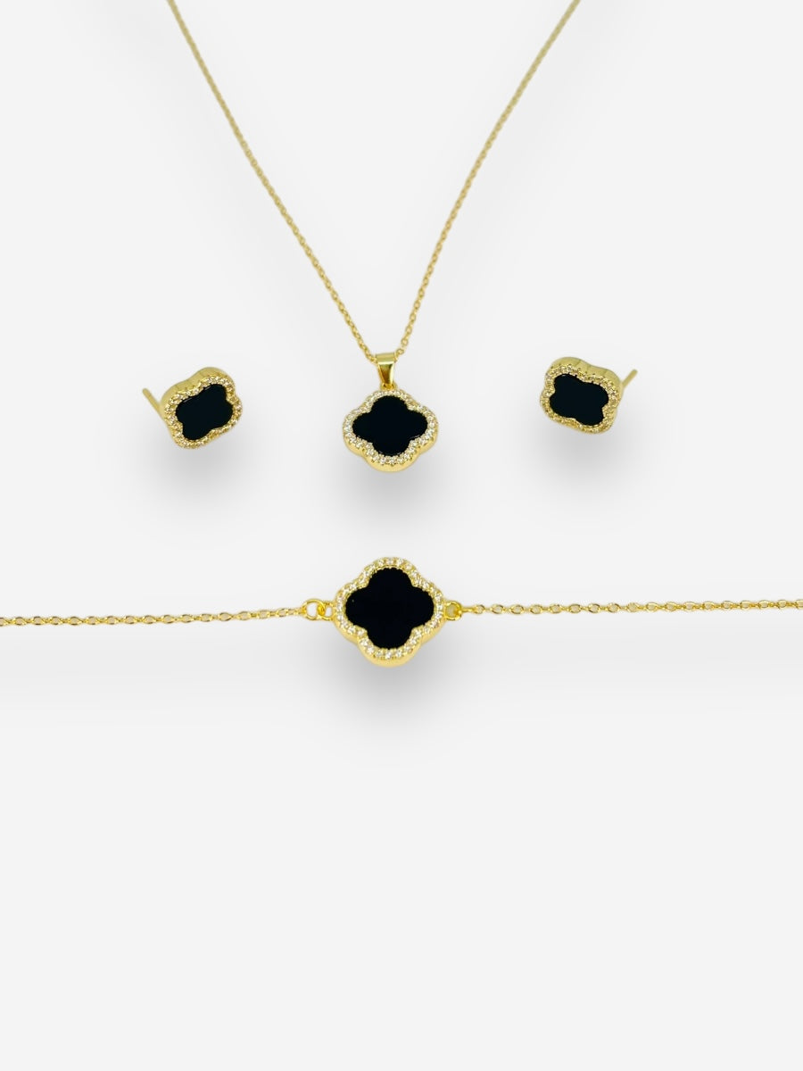 Clover 925 Set - Gold & Black