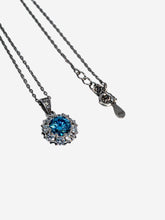 Load image into Gallery viewer, 925 Sterling Silver Blue Moissanite Necklace
