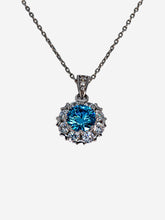 Load image into Gallery viewer, 925 Sterling Silver Blue Moissanite Necklace
