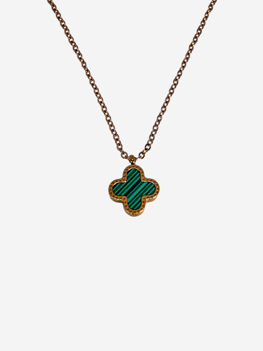 Clover Necklace Green