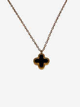 Load image into Gallery viewer, Clover Necklace Black &amp; White
