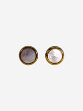 Load image into Gallery viewer, Round Gold Earring Silver
