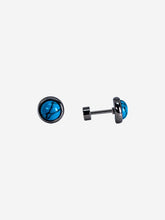 Load image into Gallery viewer, Round Silver Earring Turquoise
