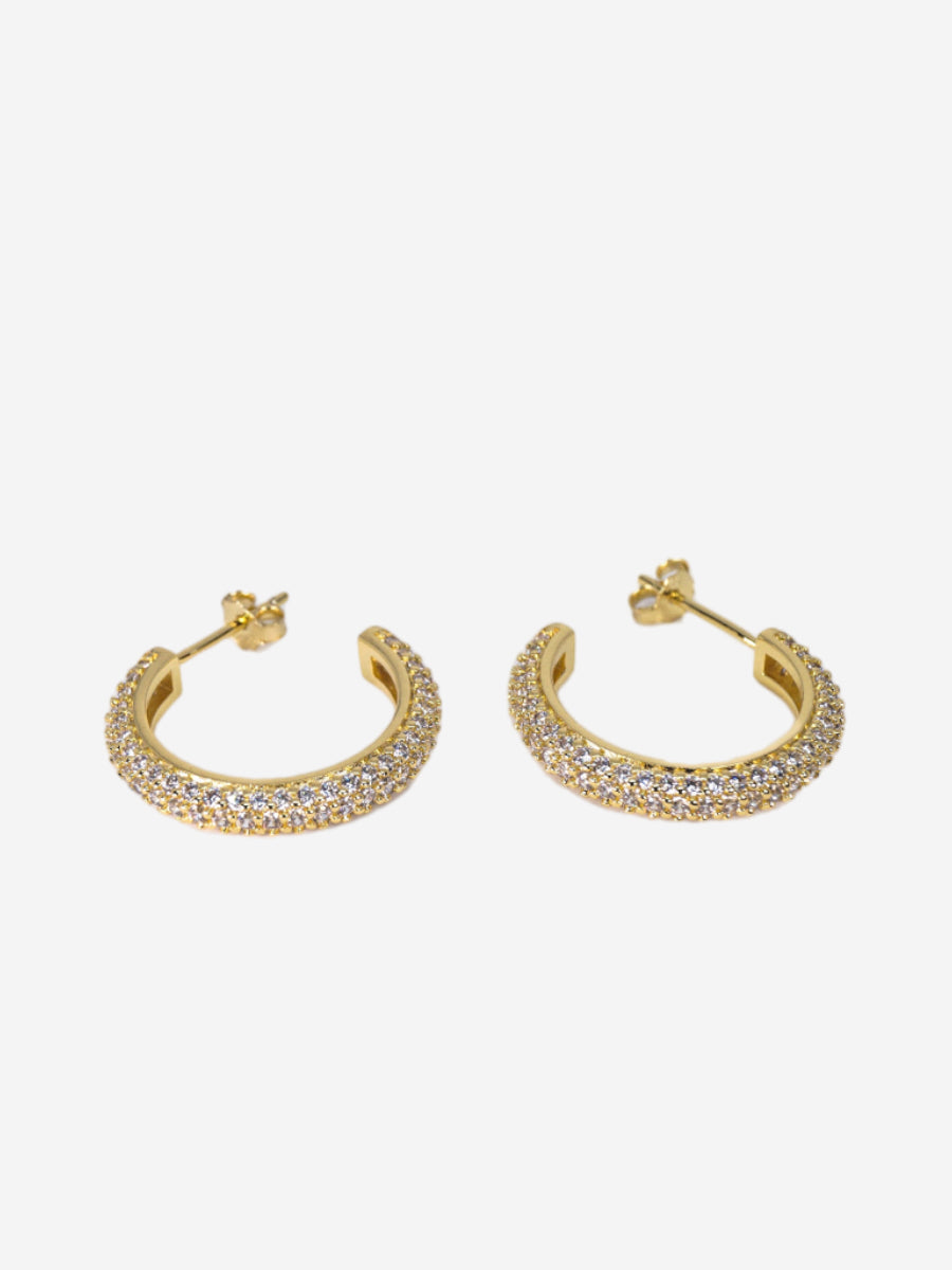 925 Silver Earrings -  Gold