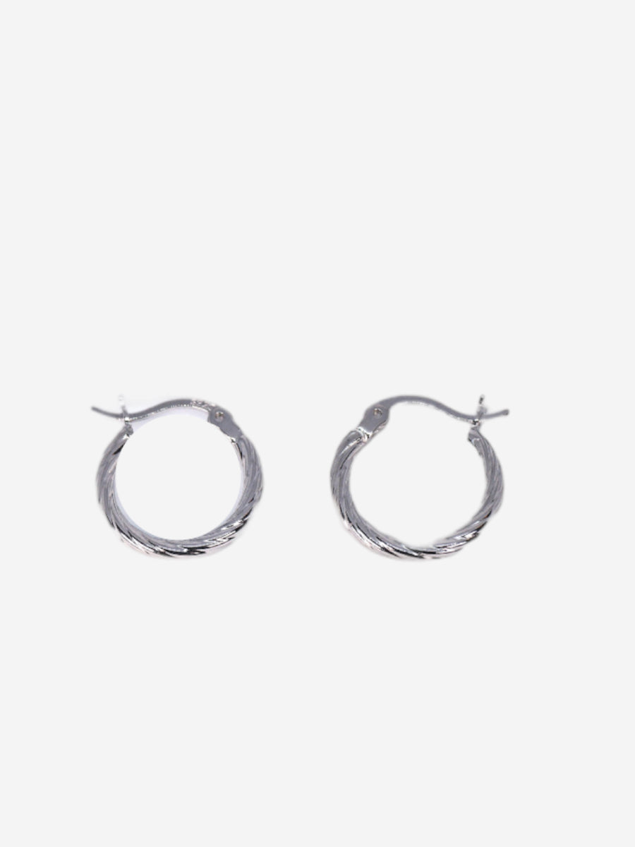 Silver Chic Clasp Earrings - Silver