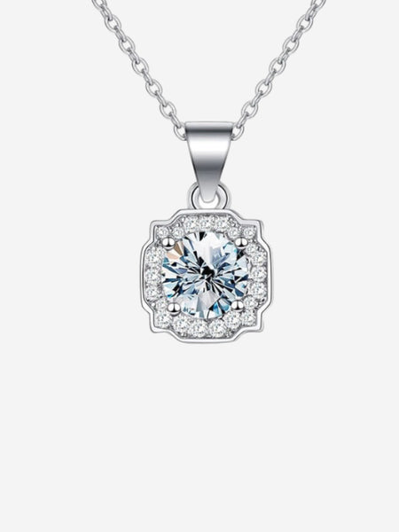 925 Sterling Silver Moissanite Dainty Necklace