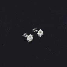 Load and play video in Gallery viewer, 925 Sterling Silver Moissanite Flower Stud Earring
