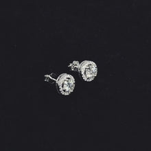 Load and play video in Gallery viewer, 925 Sterling Silver Moissanite Round Earring
