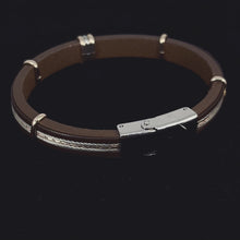 Load and play video in Gallery viewer, Leather Bracelet - Brown
