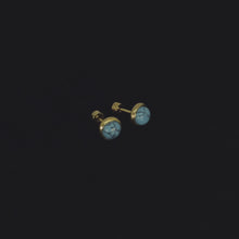 Load and play video in Gallery viewer, Round Gold Earring Turquoise
